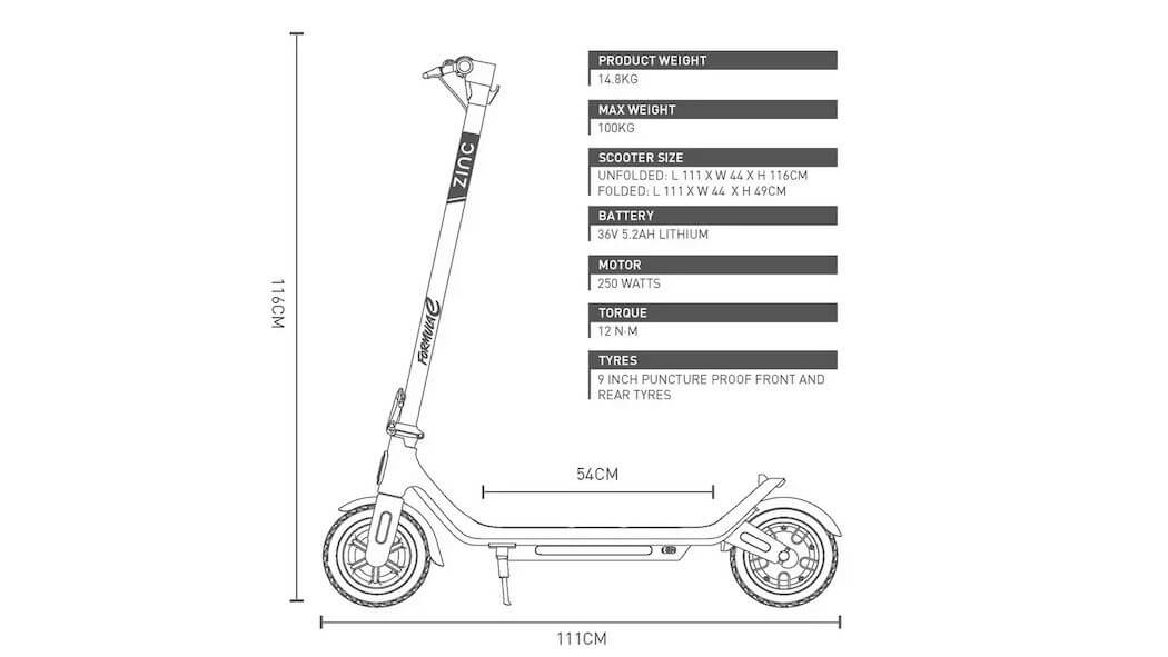 Formula E GZ1: Electric Scooter With Internal Gyroscope Made of Zinc!