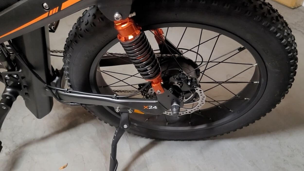 Engwe X24 Review: rear Suspension System