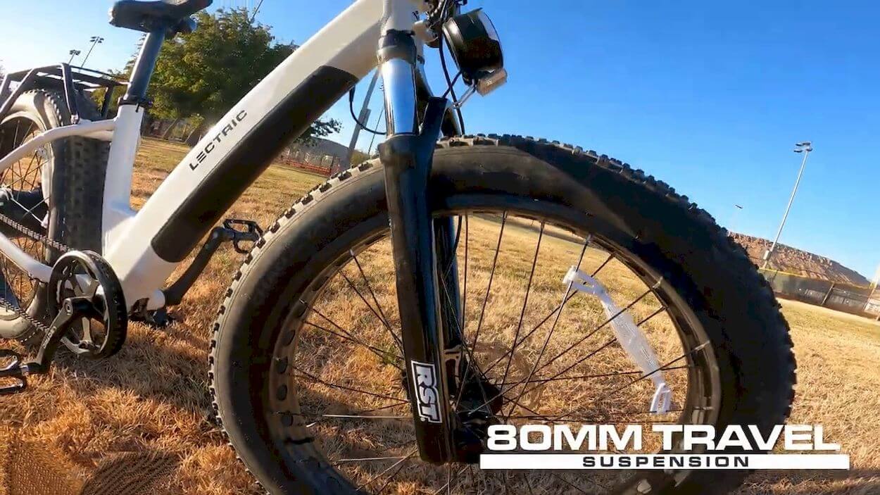 Lectric XPeak Review: Adjustable RST Renegade suspension fork