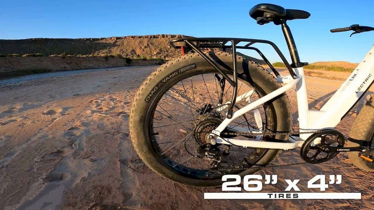 Lectric XPeak Review: Puncture-resistant 26” x 4” knobby tires