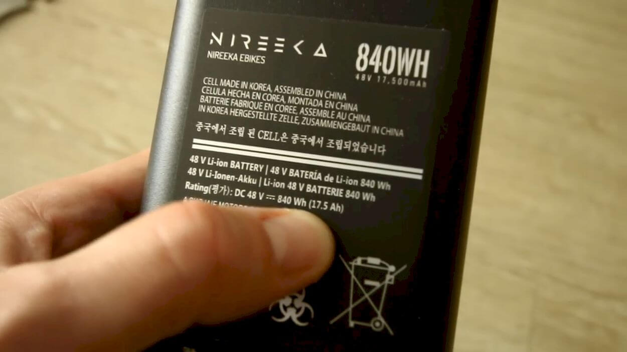 Nireeka Revenant Review: 840W battery operates on a 17.5-amp, 48V system